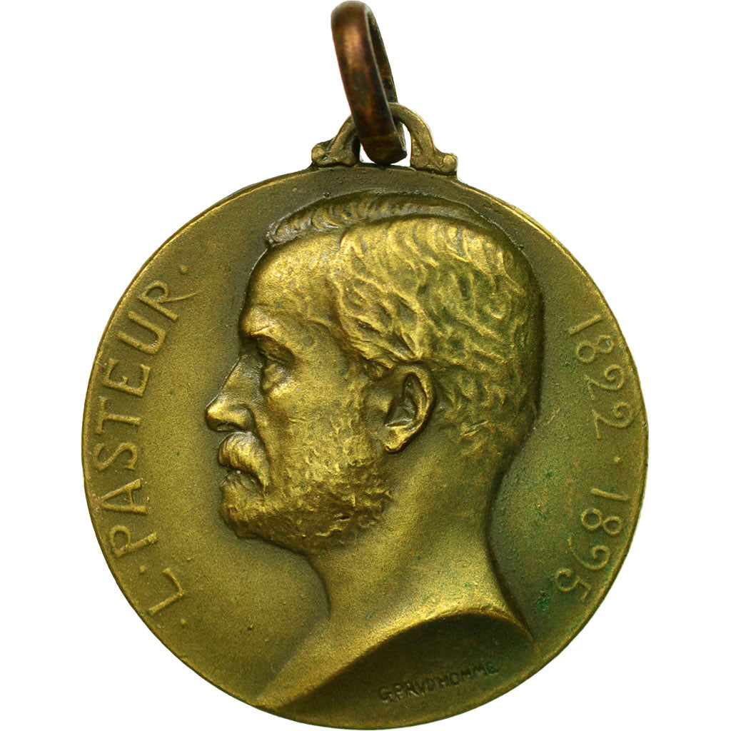 France, Médaille, 100ème Anniversaire de la Mort de Louis Pasteur, 1923