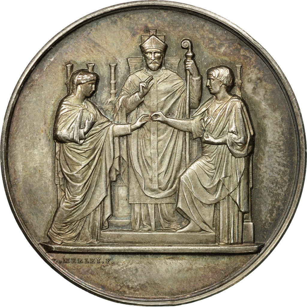 Francia, medaglia, Mariage, Religion, 1887, Merley, SPL-, Argento