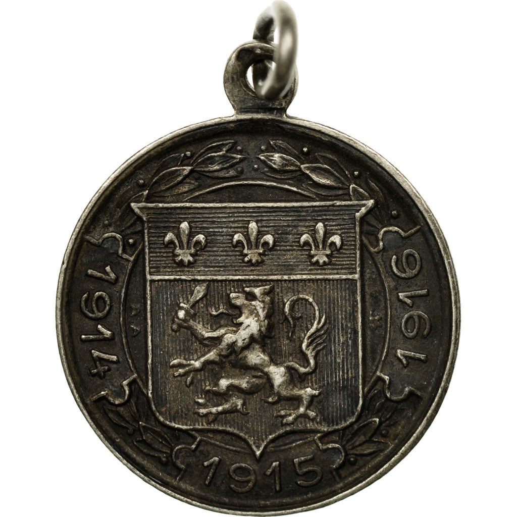 Francja, Oeuvres de Guerre, Lyon, Medal, 1914-1915-1916, Doskonała jakość