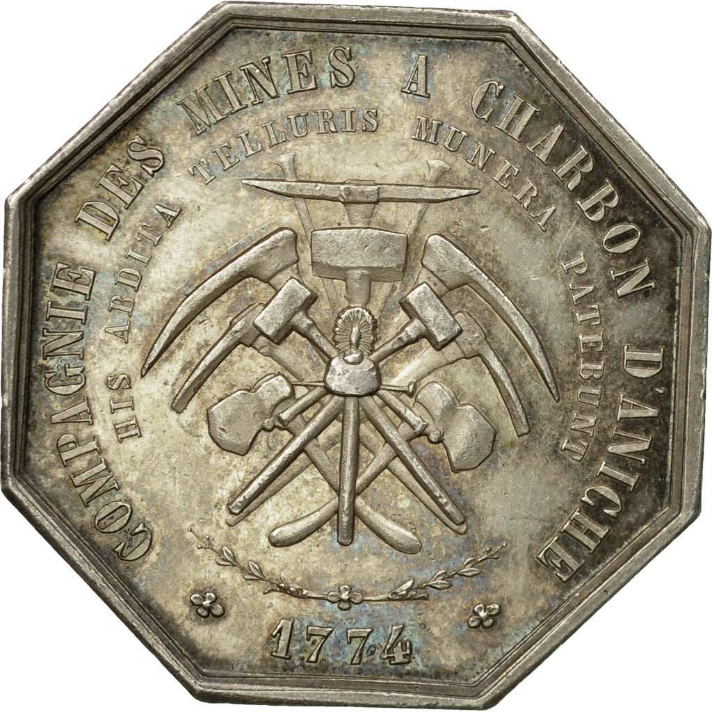 France, Jeton, Compagnie des Mines à Charbon d'Aniche, 1774, Bessaignet, SUP+
