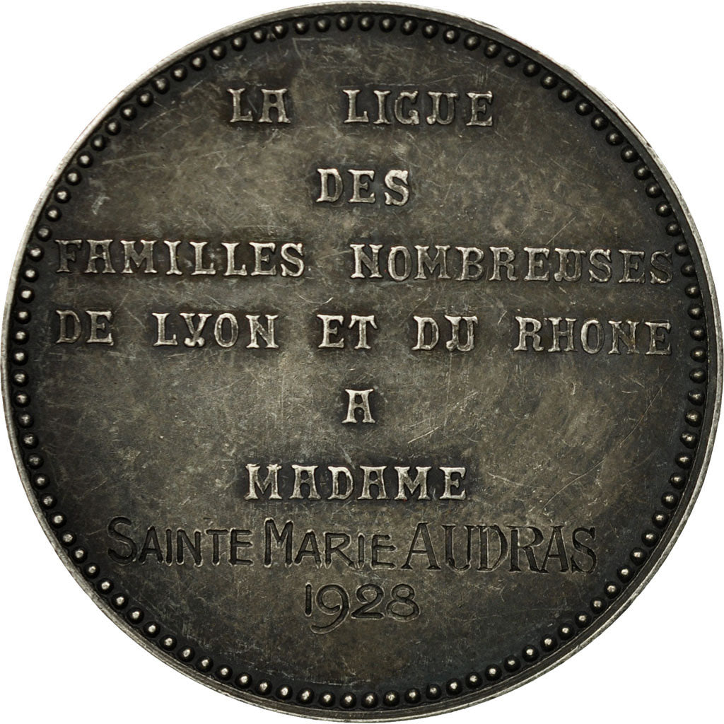 France, Médaille, Ligue des Familles Nombreuses de Lyon et du Rhône, 1928