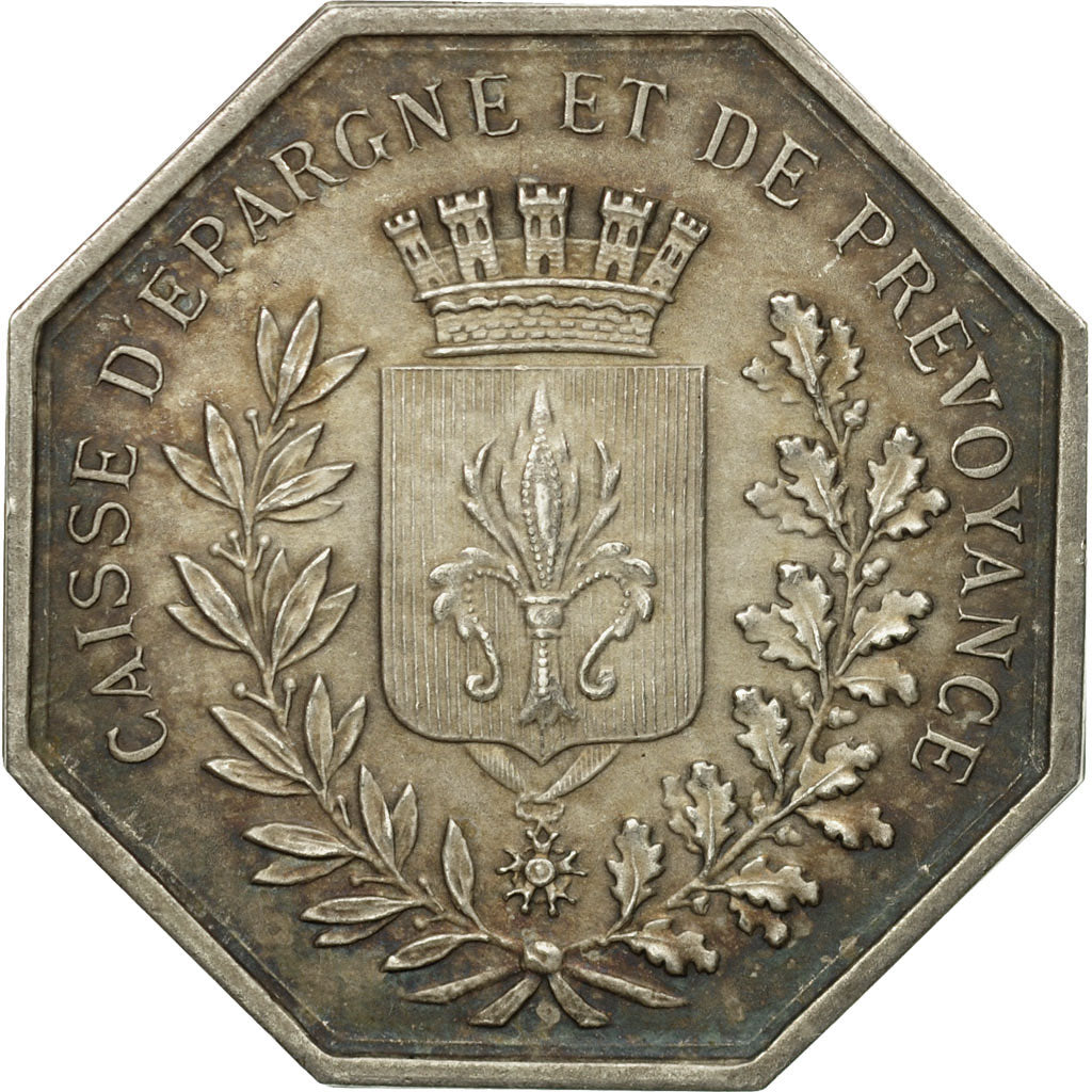 France, Token, Caisse d'épargne et de prévoyance de Lille, AU(55-58), Silver