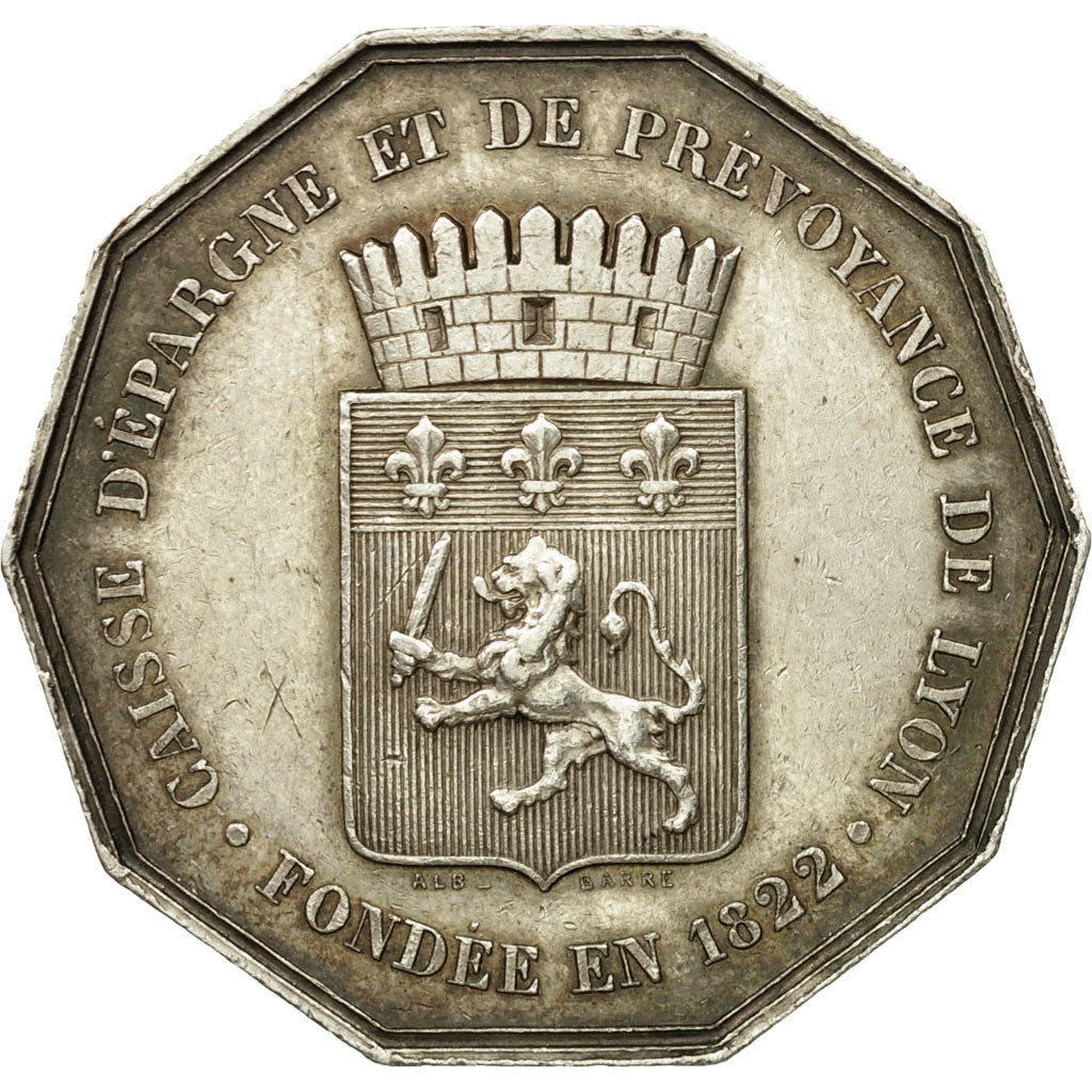 France, Token, Caisse d'Epargne et de Prévoyance de Lyon, 1822, Barre