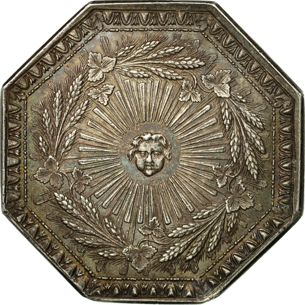 France, Token, Société Royale d'Agriculture de Lyon, AU(55-58), Silver