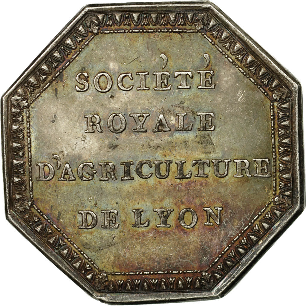 France, Token, Société Royale d'Agriculture de Lyon, AU(55-58), Silver