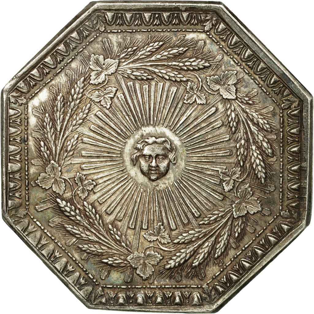 France, Token, Société Royale d'Agriculture de Lyon, MS(60-62), Silver