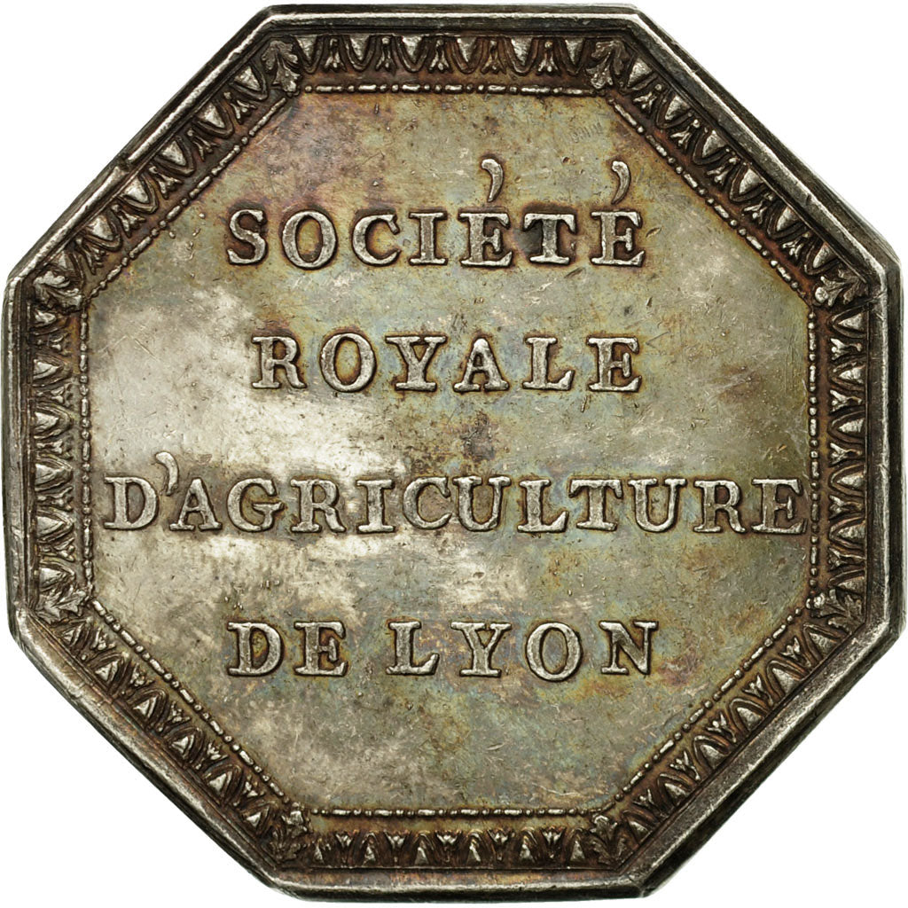 France, Token, Société Royale d'Agriculture de Lyon, MS(60-62), Silver