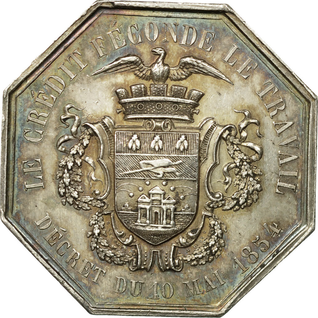 France, Token, Banques Provinciales, Comptoir d'Escompte de Lille, 1854