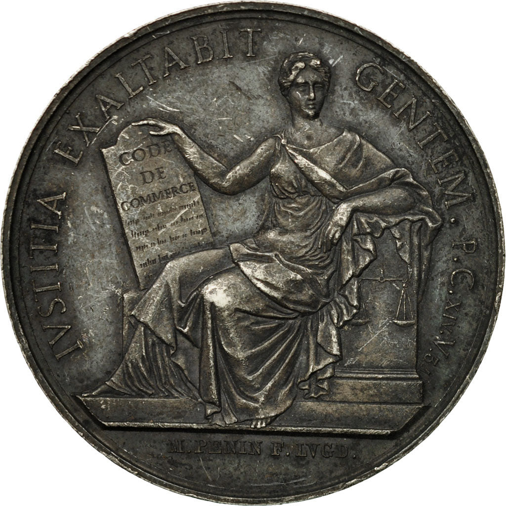Frankreich, Token, Tribunal de Commerce de Lyon, 1847, Penin, SS+, Silber