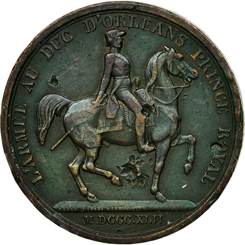 France, Token, Villes et Noblesse, Duc d'Orléans, Ille de France, 1842, Barre