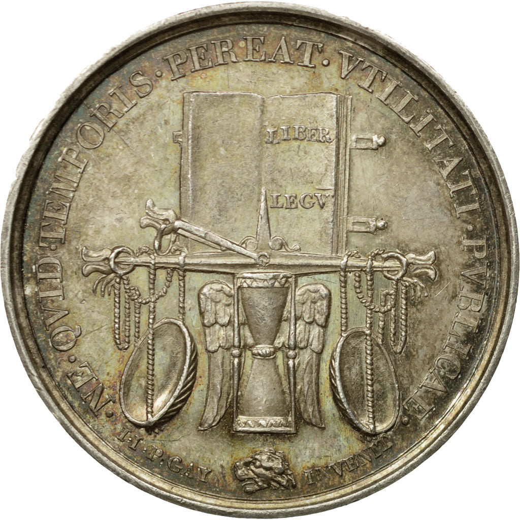 France, Jeton, Droit et Justice, Le Droit, 1830, Tiolier, SUP+, Argent