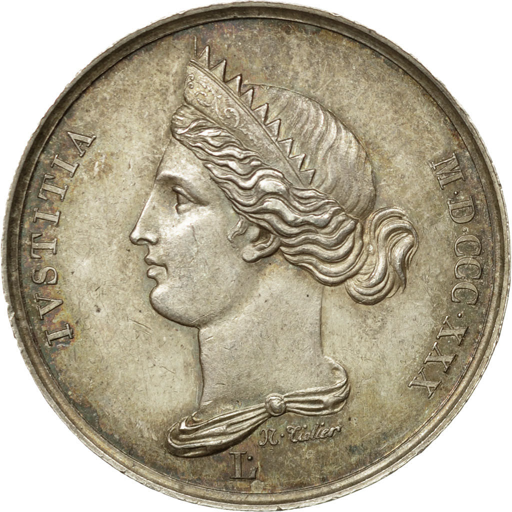 France, Jeton, Droit et Justice, Le Droit, 1830, Tiolier, SUP, Argent