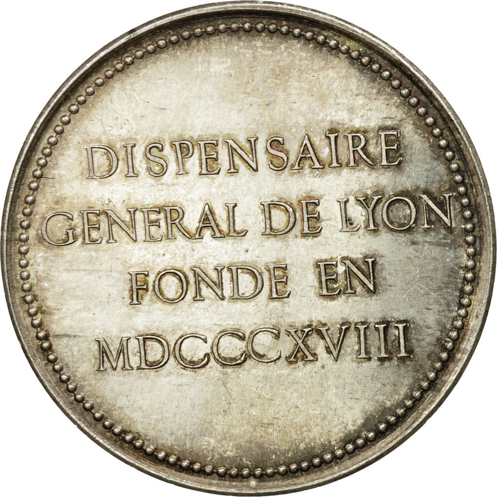 France, Token, Dispensaire général de Lyon, Penin, AU(55-58), Silver