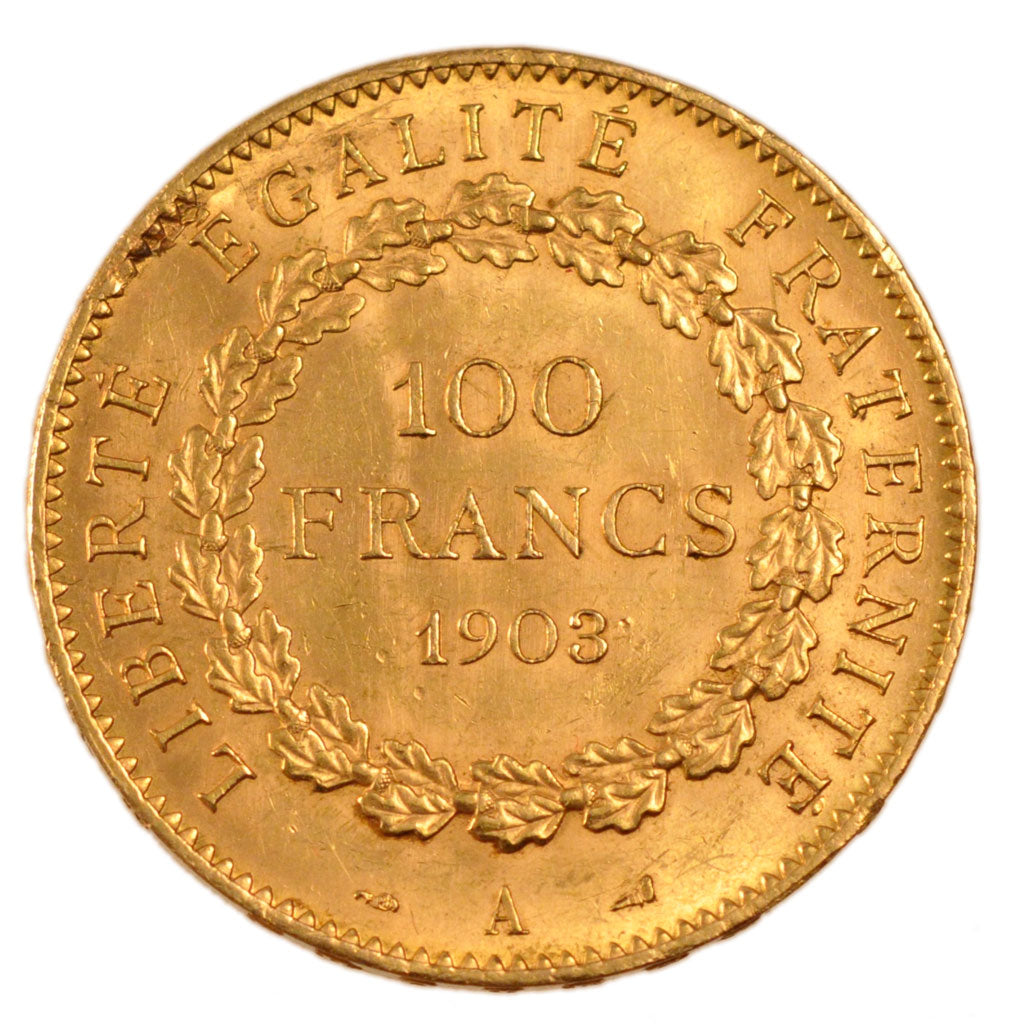 FRANCE, Génie, 100 Francs, 1903, Paris, AU(55-58), Gold, Gadoury #1137, 32.20
