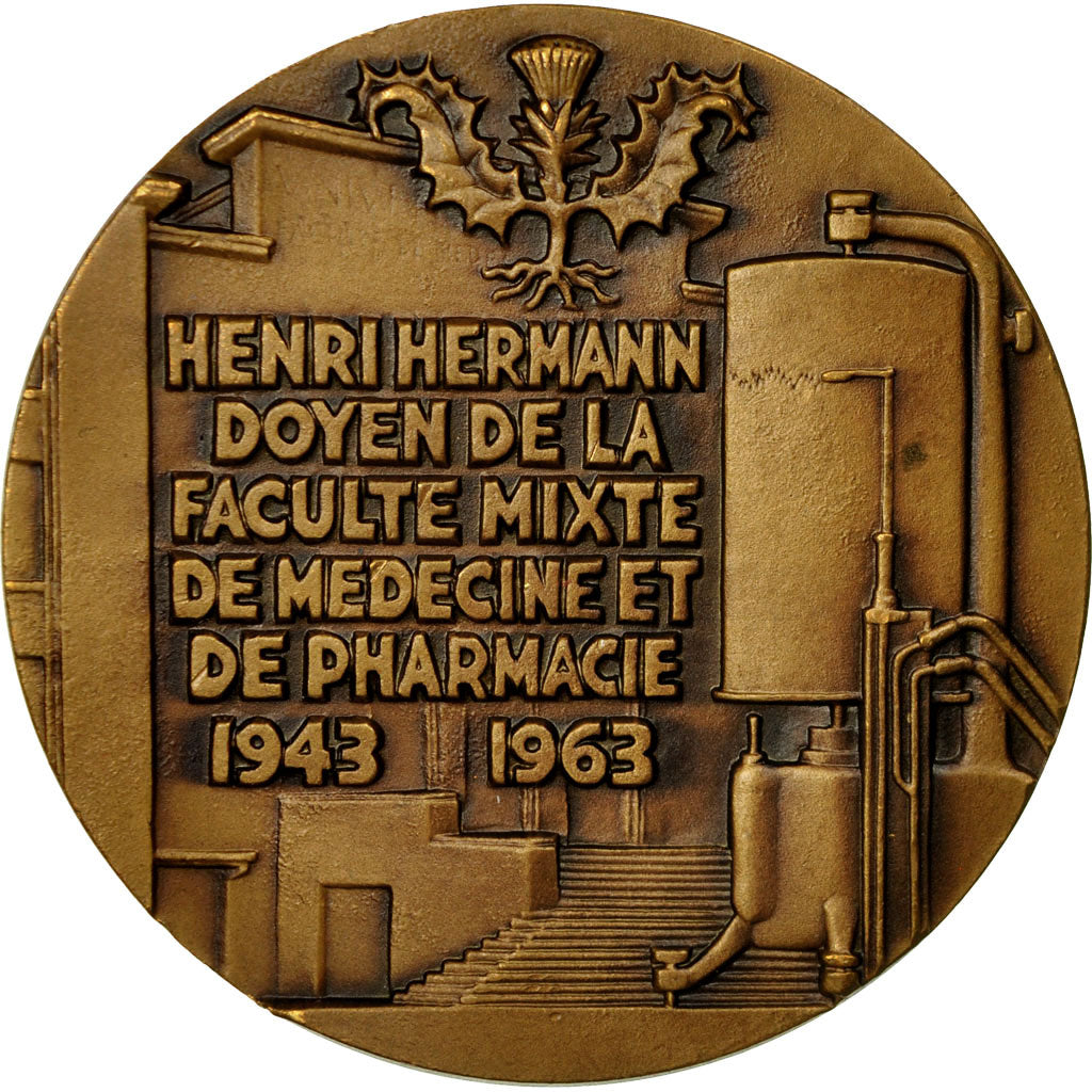 Frankreich, Medaille, Médecine, Professeur Henri Hermann, 1963, Dulac, VZ+