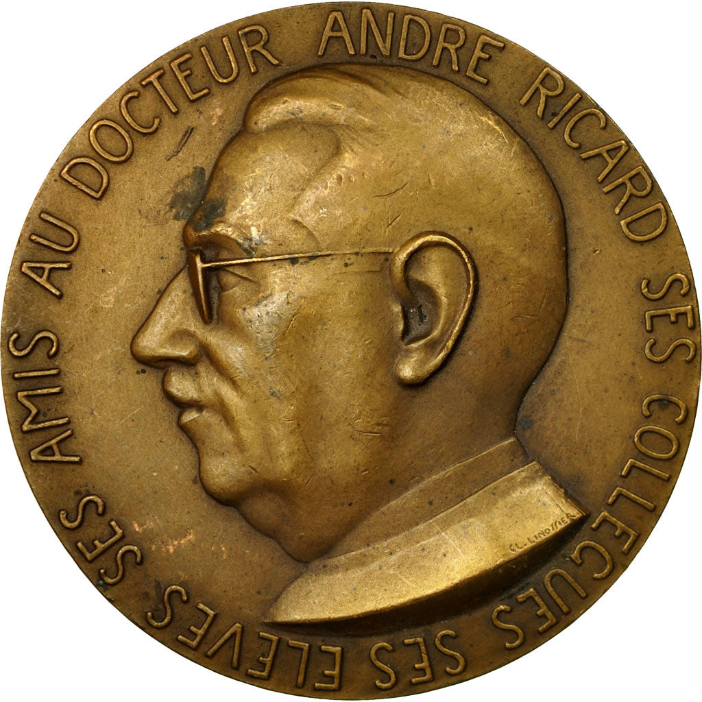 Frankreich, Medaille, Médecine, Docteur Henri Ricard, Linossier, VZ, Bronze