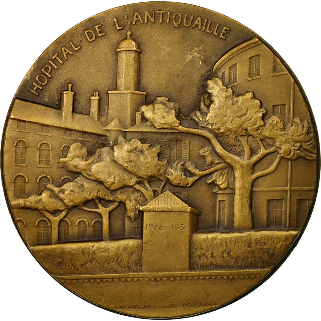 Frankreich, Medaille, Médecine, Docteur Henri Ricard, Linossier, VZ, Bronze