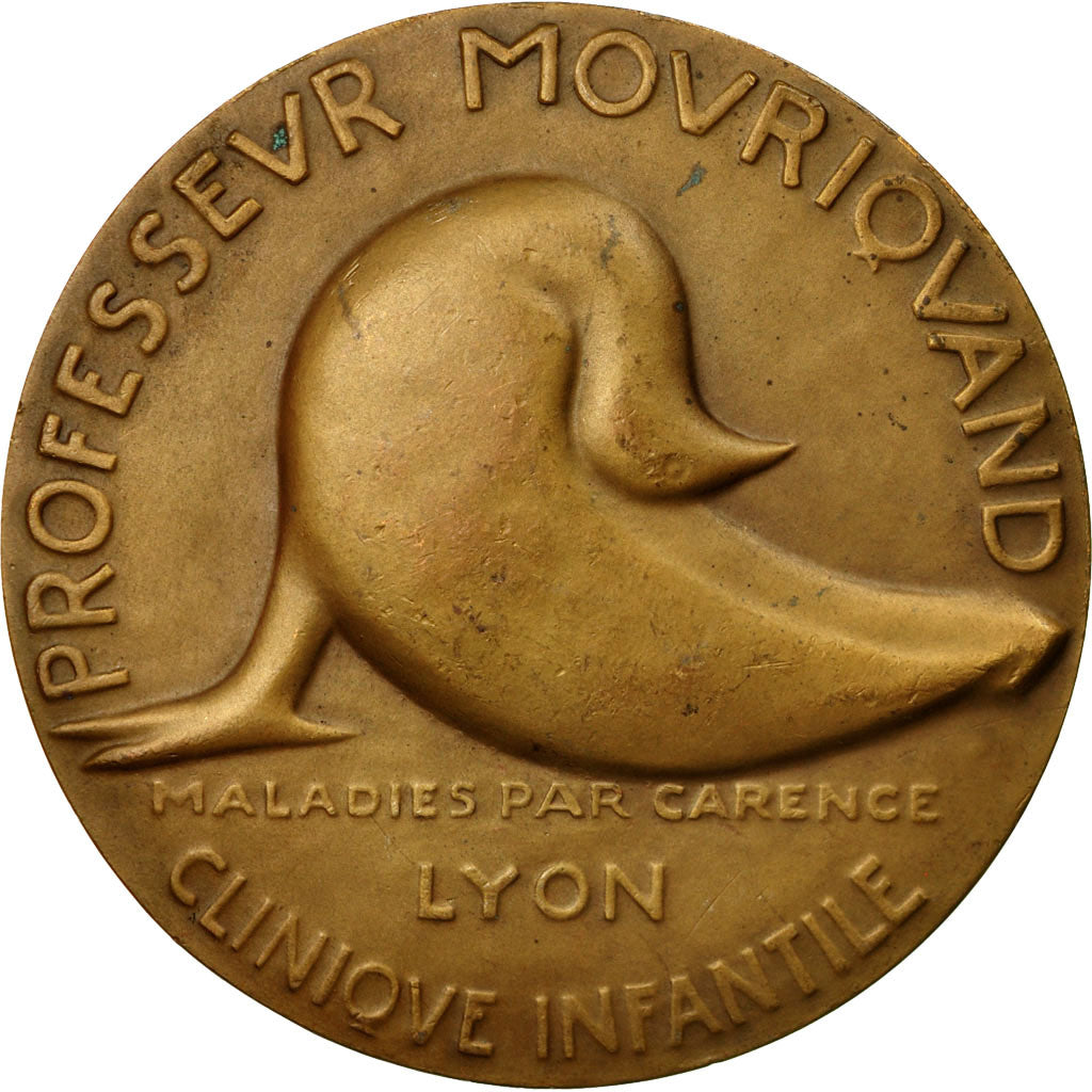 Frankreich, Medaille, Médecine, Professeur Mouriquand, Lyon, 1950, Linossier