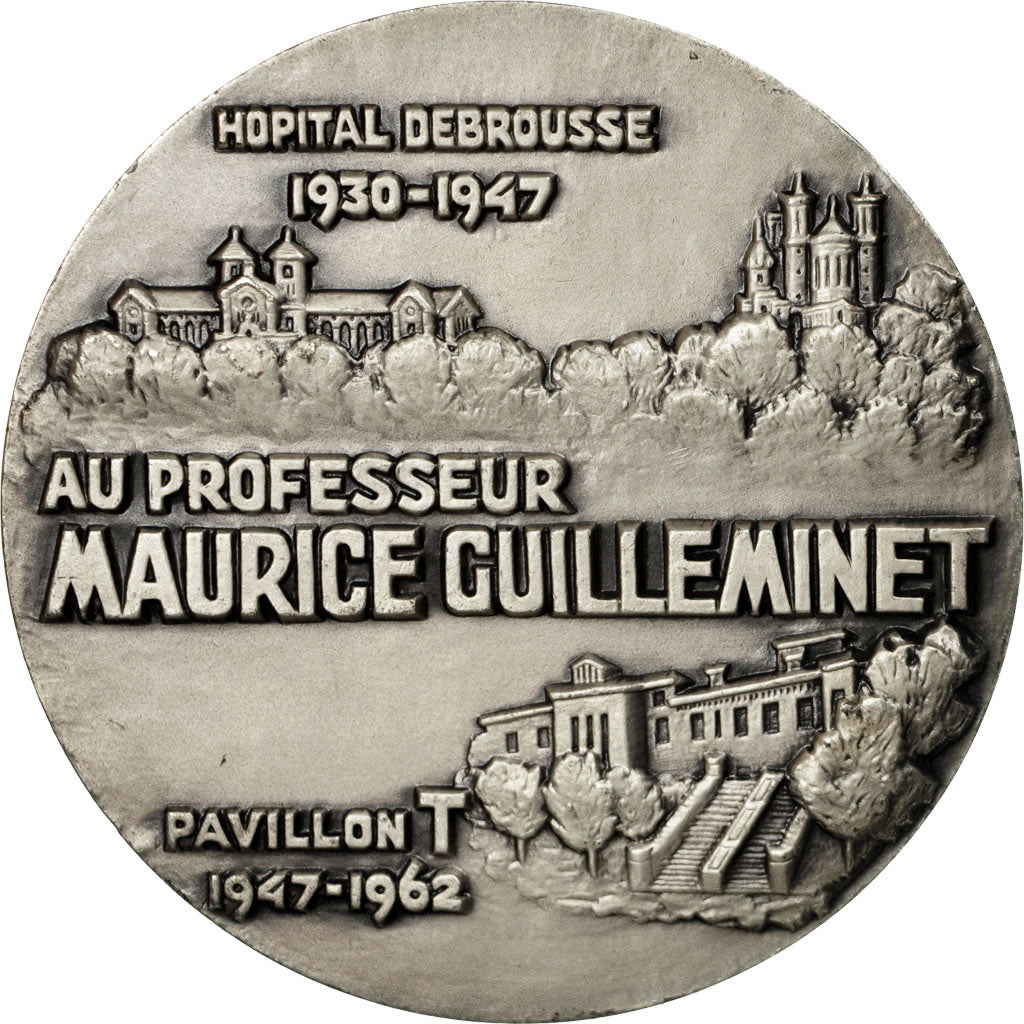 France, Medal, Médecine, Professeur Maurice Guilleminet, 1962, Augis