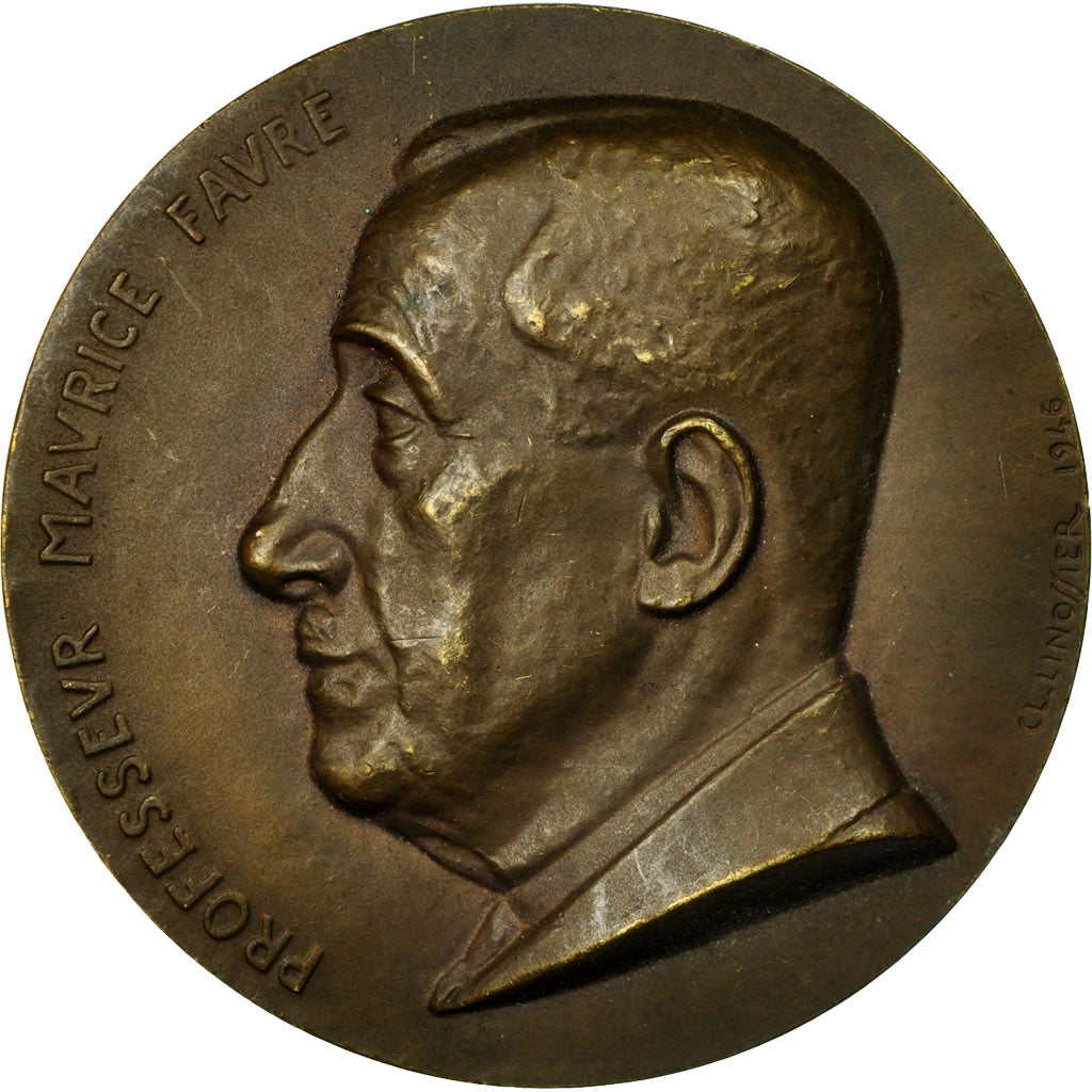 France, Médaille, Médecine, Professeur Maurice Faure, 1946, Linossier, SUP+