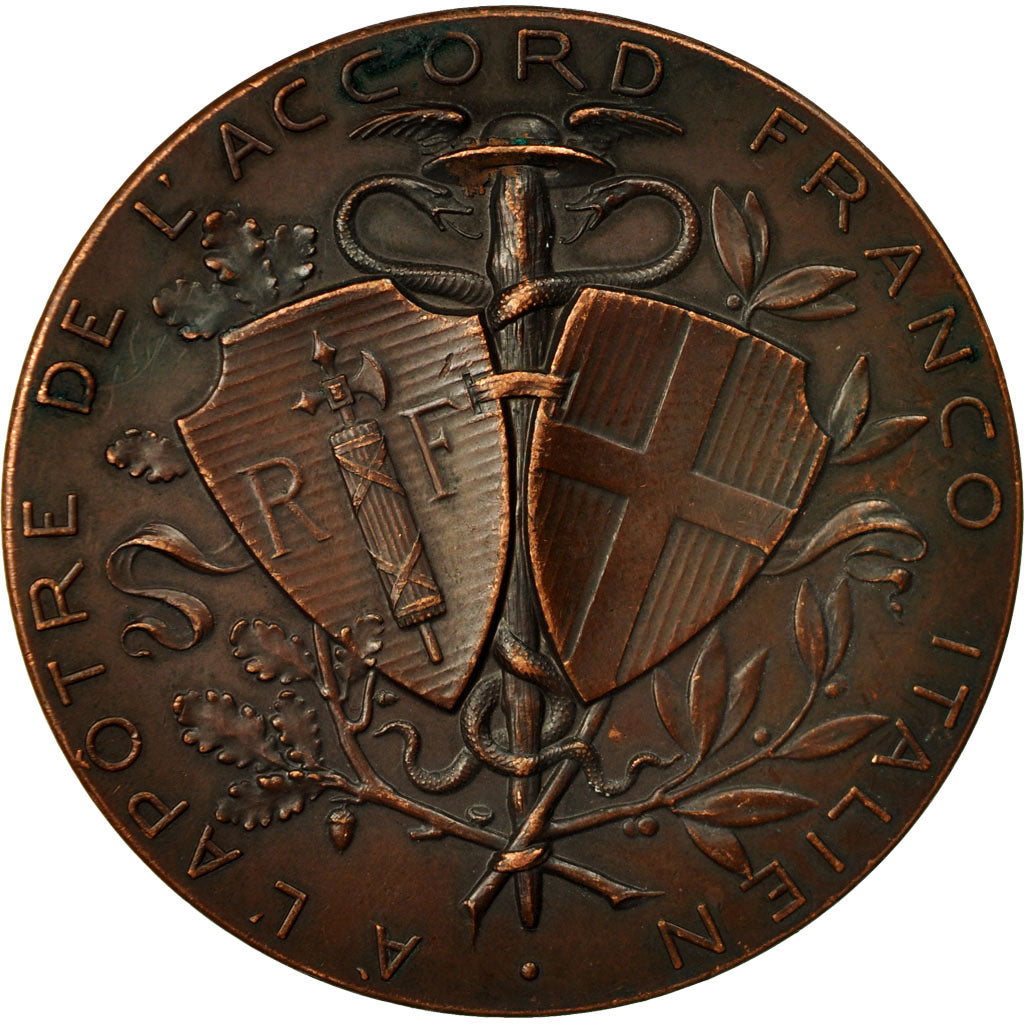 France, Medal, François Gondrand, Accord Franco-Italien, Johnson, AU(50-53)