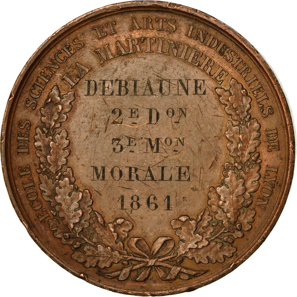 France, Medal, Deuxième République, Major Martin, Ecole de la Martinière