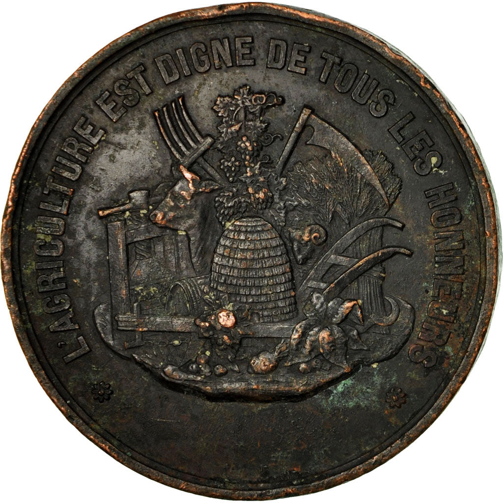 France, Medal, Agriculture, Blondelet, VF(20-25), Copper