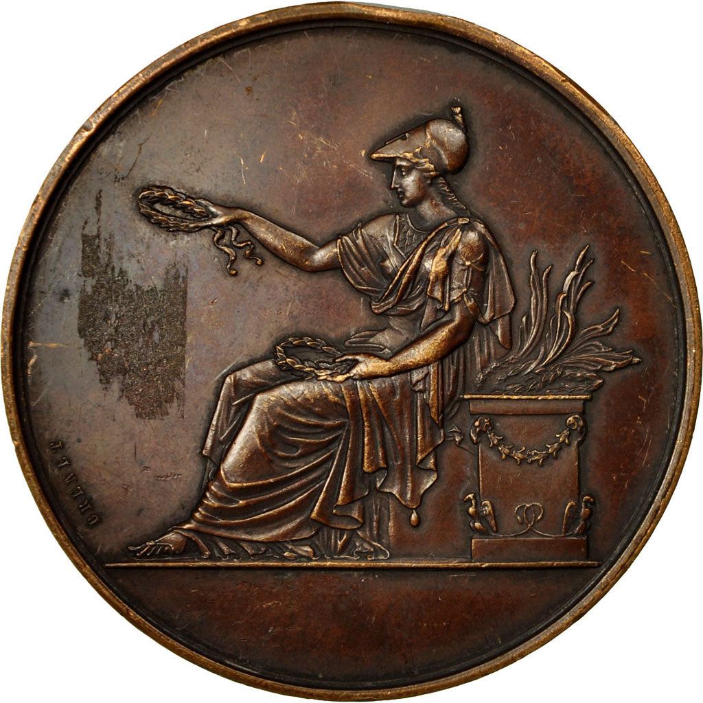 France, Medal, Caisse d'Epargne de Lyon, Soeur Vincent, Institutrice, 1883
