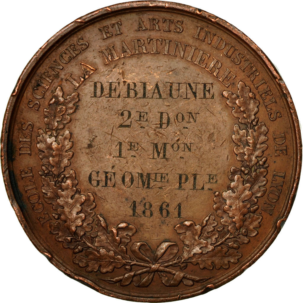 France, Medal, Deuxième République, Major Martin, Ecole de la Martinière
