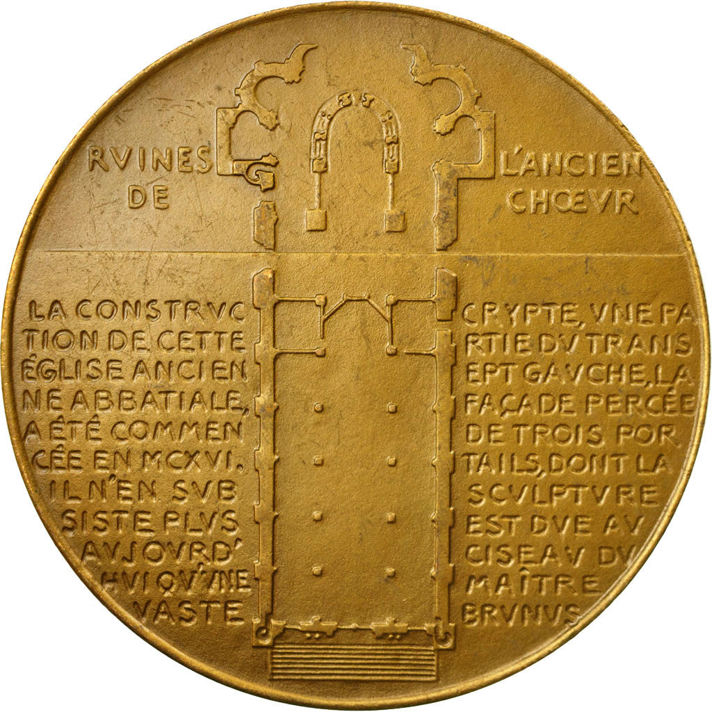 Francja, Medal, Eglise Saint Gilles, Gard, Patriarche, AU(55-58), Bronze