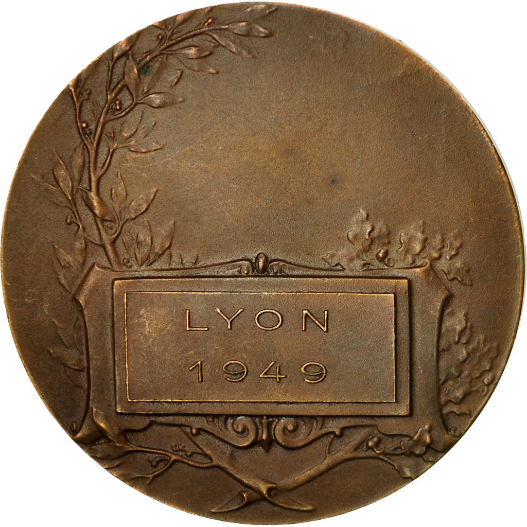 Frankrijk, Medaille, Marianne Casquée, Lyon, 1949, Aubé, PR, Bronze