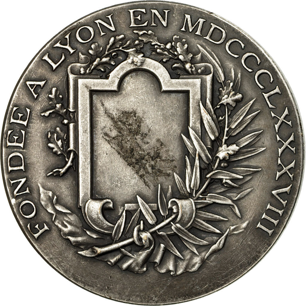 France, Médaille, Union Patriotique du rhône, Lyon, 1887, Rivet, TTB+