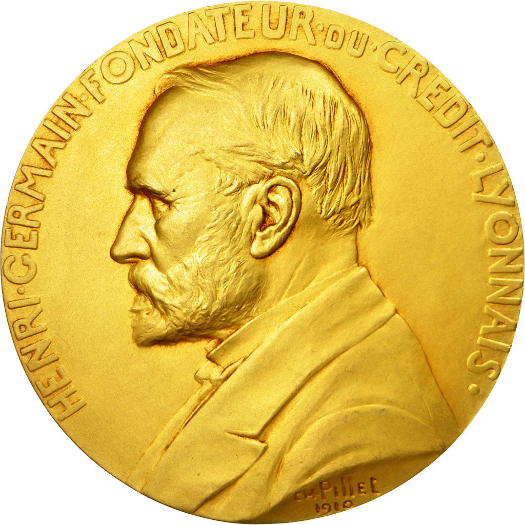 France, Médaille, Henri Germain, Fondateur du Crédit Lyonnais, 1971, Pillet