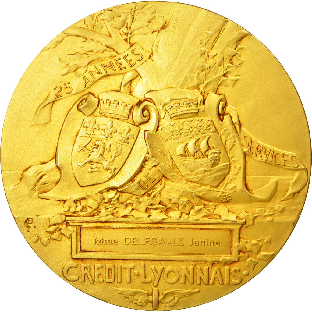 France, Médaille, Henri Germain, Fondateur du Crédit Lyonnais, 1971, Pillet