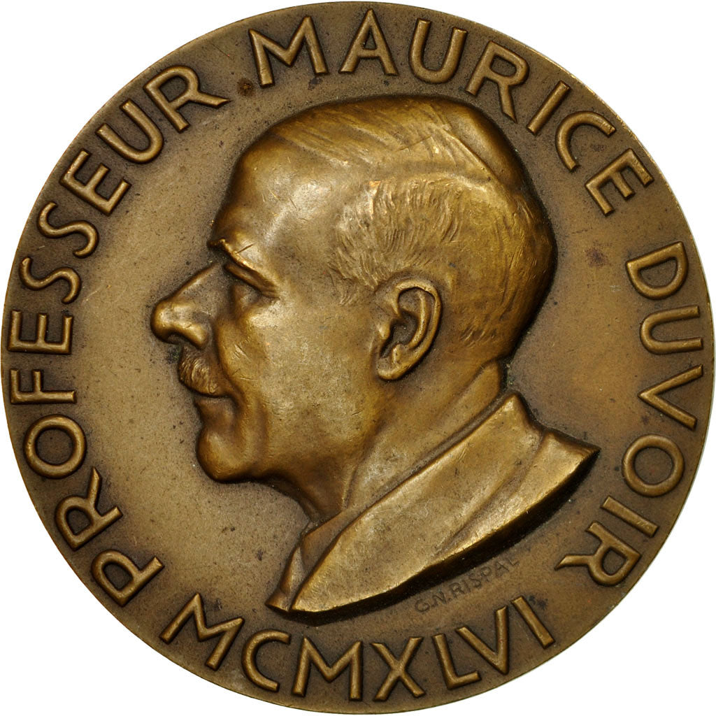 Frankrijk, Medaille, Médecine, Professeur Maurice Duvoir, 1946, Rispal, UNC-