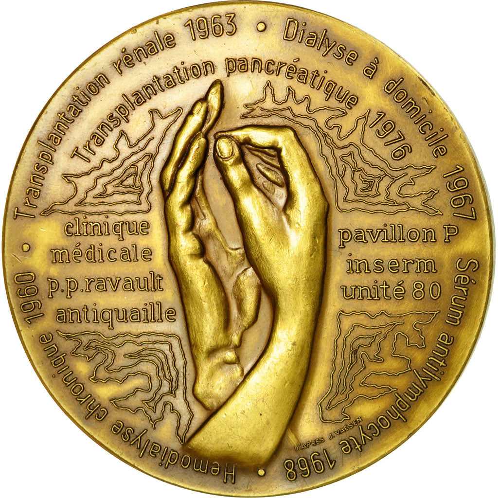 France, Medal, Médecine, Professeur Traeger, 1986, Penin, MS(60-62), Bronze