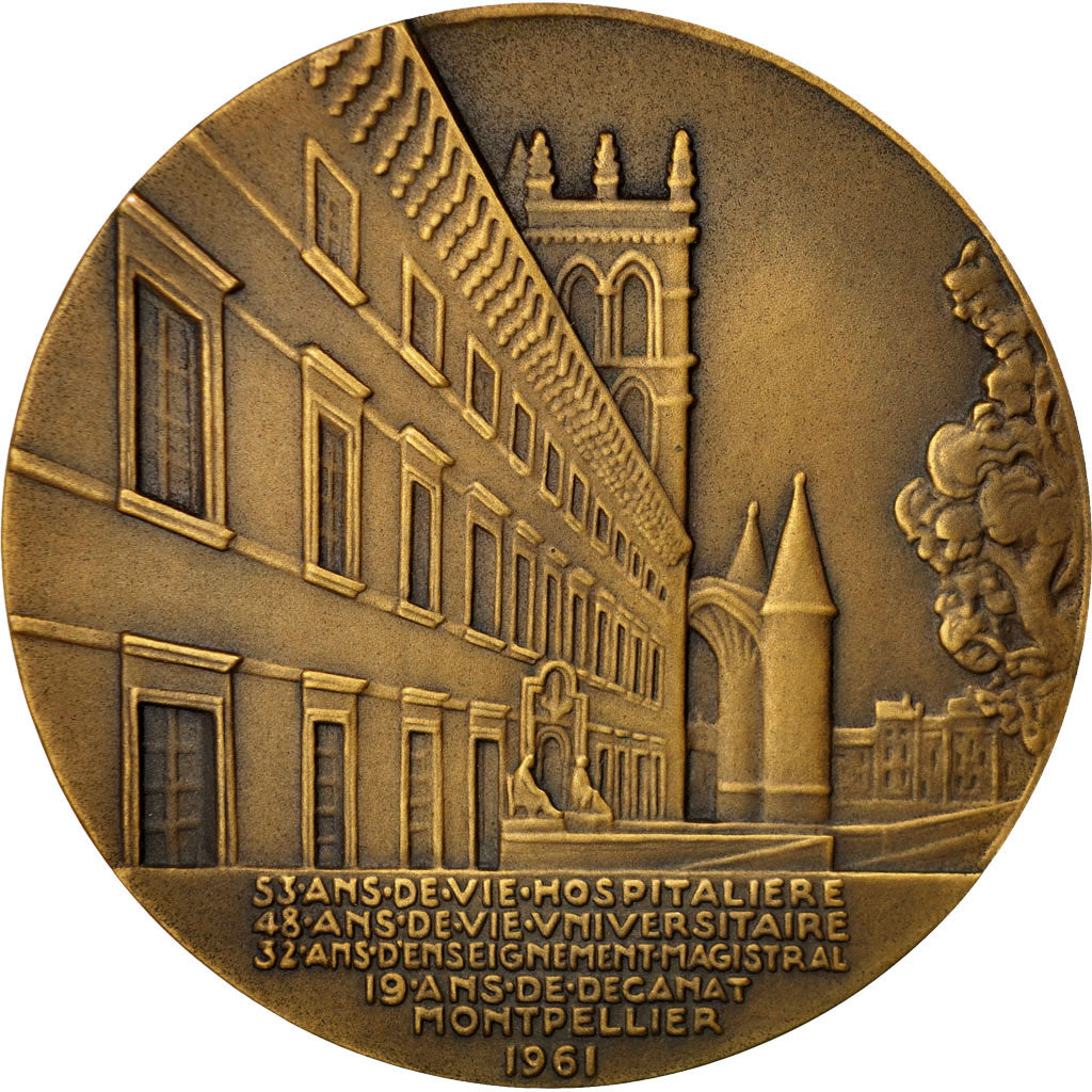 Francja, Medal, Médecine, Doyen Gaston Giraud, Montpellier, 1961, Vernon