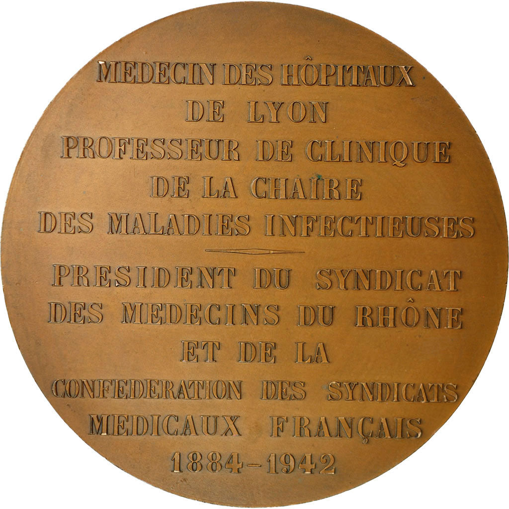 Frankrijk, Medaille, Médecine, Docteur Joseph Chalier, Lyon, 1943, Croizier