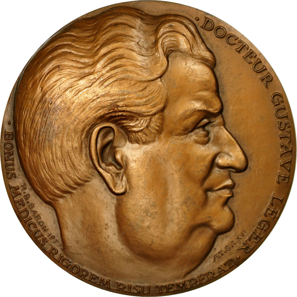 Frankrijk, Medaille, Médecine, Docteur Gustave Léger, Bourg en Bresse, 1977