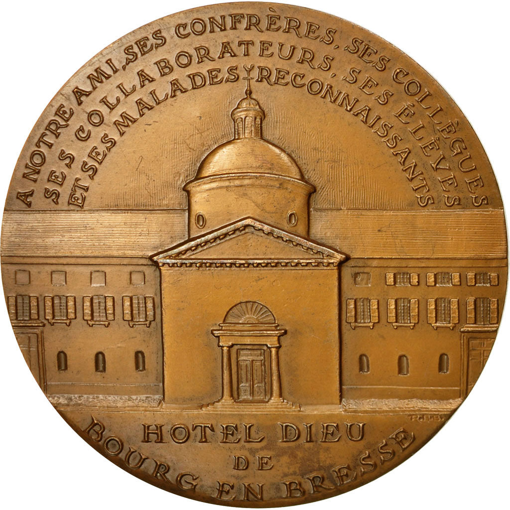 Frankrijk, Medaille, Médecine, Docteur Gustave Léger, Bourg en Bresse, 1977