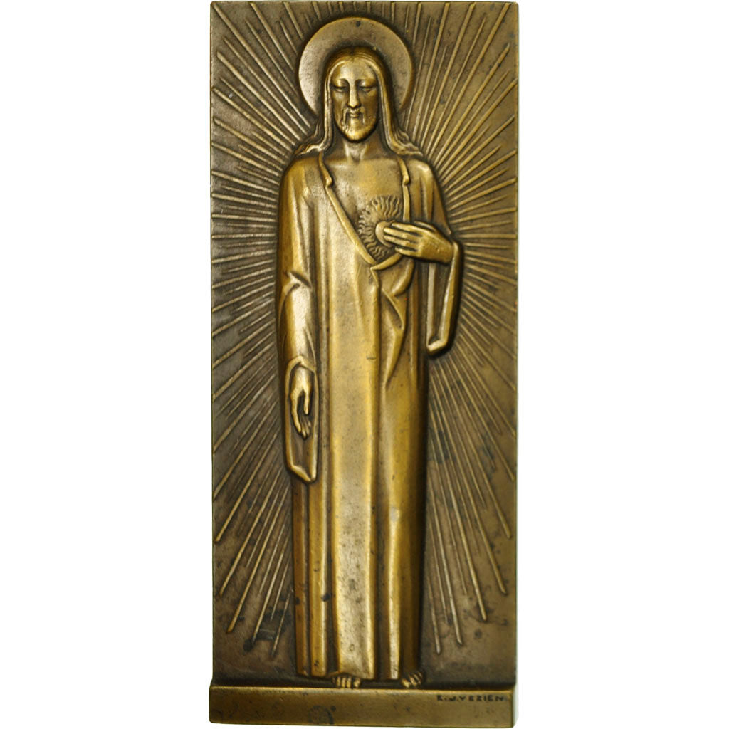 France, Medal, Art Déco, Jésus Christ, Vezien, AU(55-58), Bronze