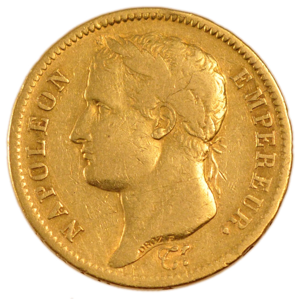 FRANCE, Napoléon I, 40 Francs, 1811, Paris, KM #696.1, EF(40-45), Gold, Gadoury 