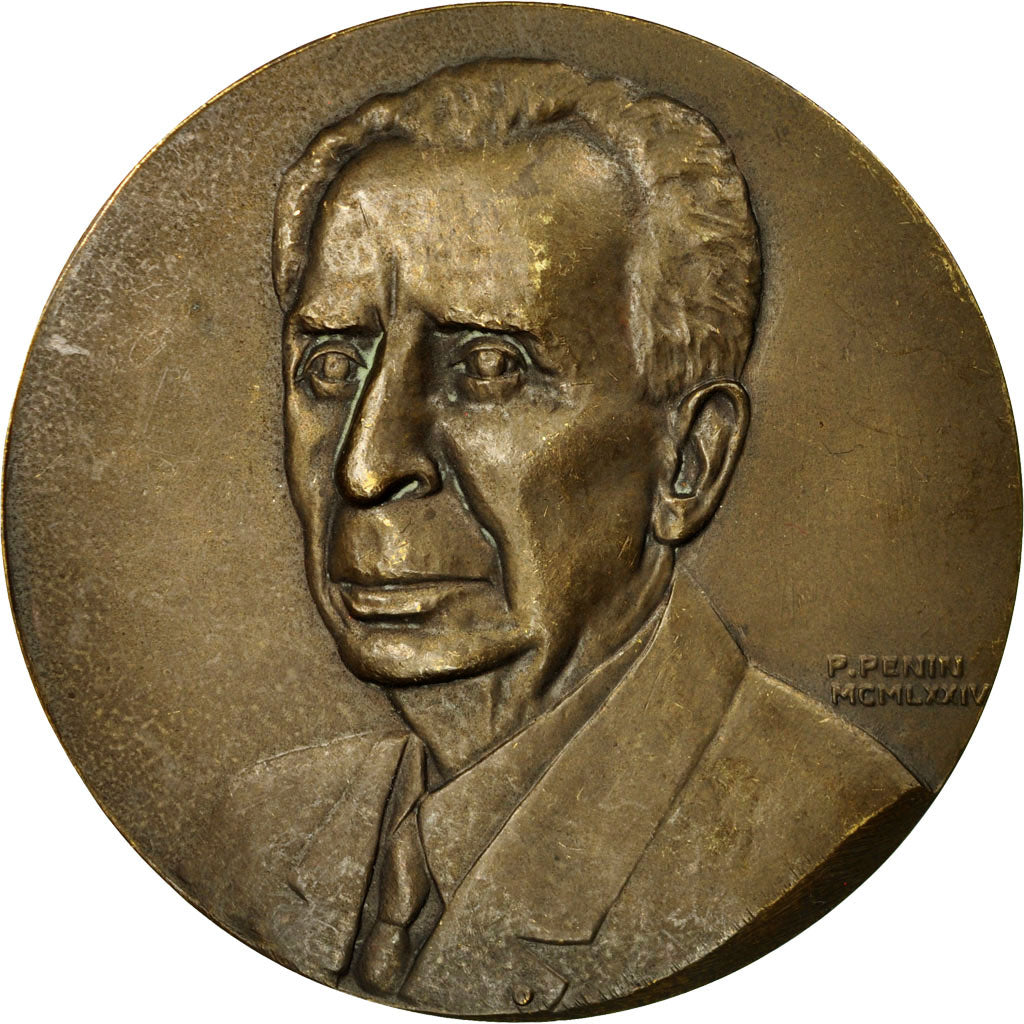 France, Medal, Médecine, Professeur Marcel Levrat, 1974, Penin, AU(55-58)