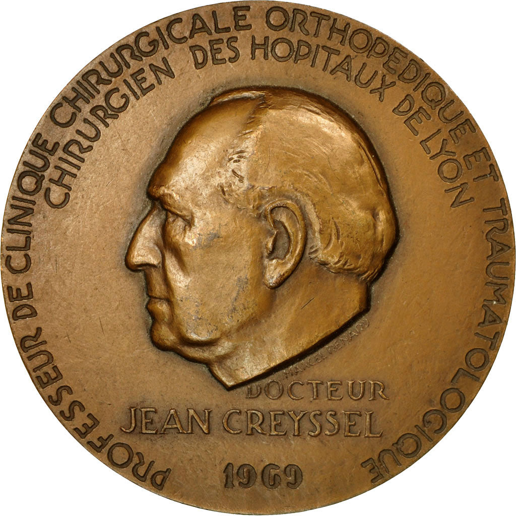 Frankrijk, Medaille, Médecine, Professeur Jean Creyssel, 1969, Renard, PR+
