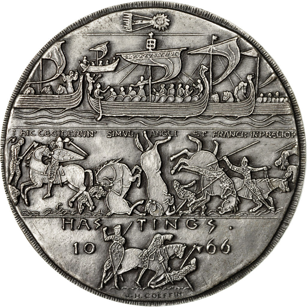 United Kingdom , Medal, Bataille d'Hastings, 1966, Coeffin, AU(55-58), Copper