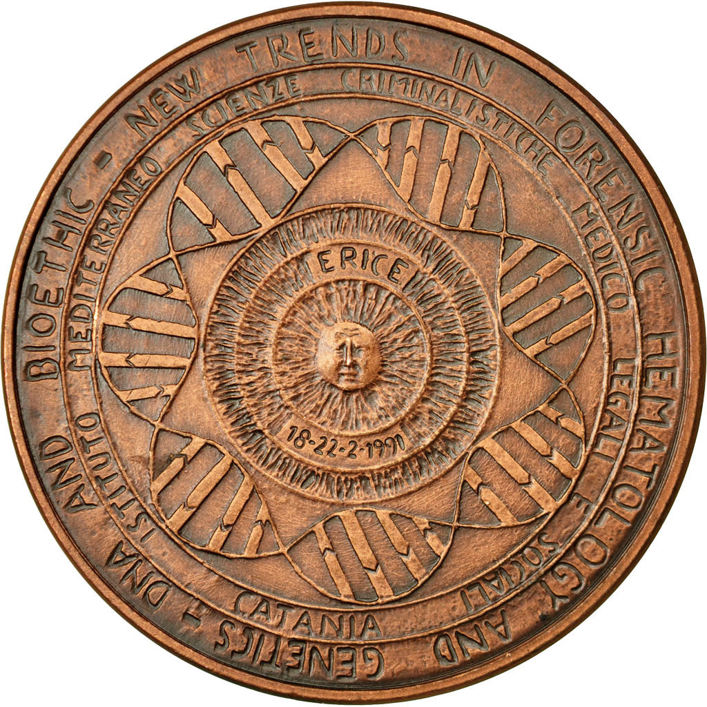 Italy, Medal, Médecine, Catania, 1991, Brasicato, MS(63), Copper