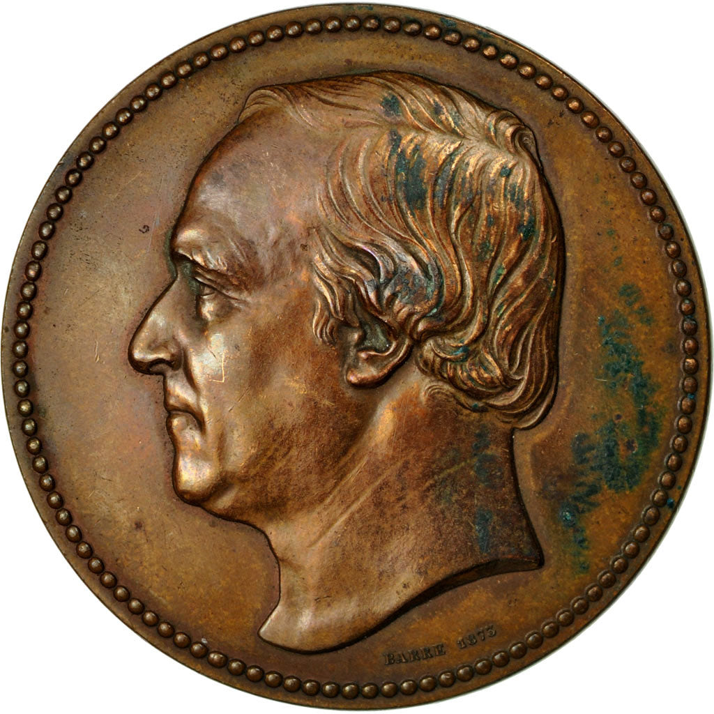 France, Médaille, Médecine, Professeur Dumas, 1873, Barre, SUP, Bronze