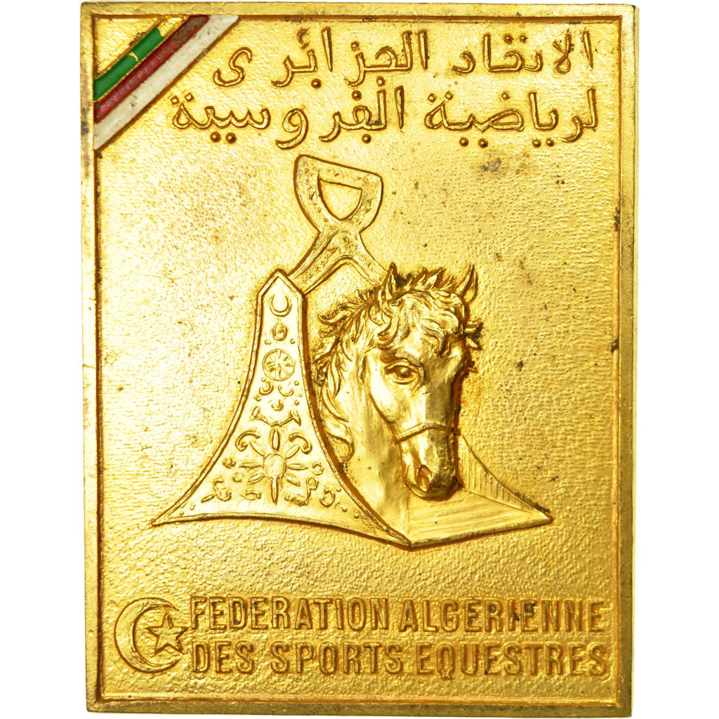 Algeria, Médaille, Fédération Algérienne des Sports Equestres, TTB+, Gilt