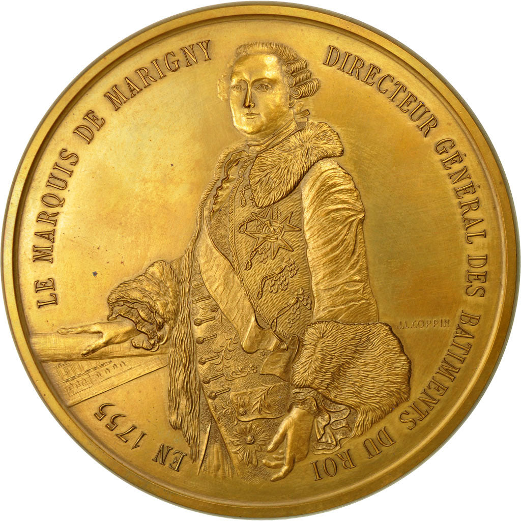 Frankreich, Medaille, Louis XV, Le Marquis de Marigny, Bâtiments du Roi, 1974