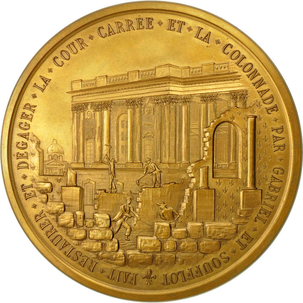 Frankreich, Medaille, Louis XV, Le Marquis de Marigny, Bâtiments du Roi, 1974